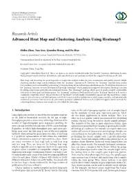 Research Article Advanced Heat Map and Clustering Analysis Using Heatmap3