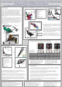 U-Series Isotopic Constraints on Mantle Upwelling on the Periphery of the Hawaiian Plume Isotope Geochemistry of Haleakala Crater Basanites Erin H