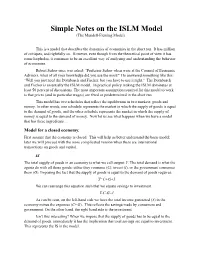 15.012 Lecture 3, the IS-LM Model