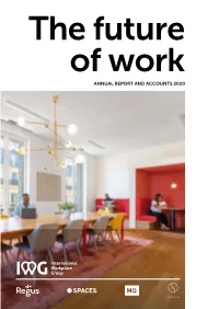 ANNUAL REPORT and ACCOUNTS 2020 ANNUAL REPORT of Work of the Future The
