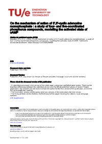 Cyclic Adenosine Monophosphate : a Study of Four- and Five-Coordinated Phosphorus Compounds, Modelling the Activated State of Camp