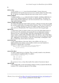 Java Terms/Concepts You Should Know from OOPDA Glossary Terms