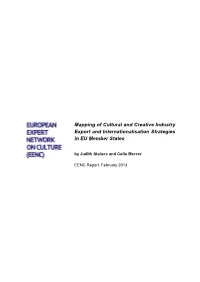 Mapping of Cultural and Creative Industry Export and Internationalisation Strategies in EU Member States