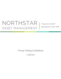 Proxy Voting Guidelines | 2019 |