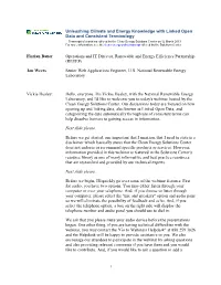 Unleashing Climate and Energy Knowledge with Linked Open Data