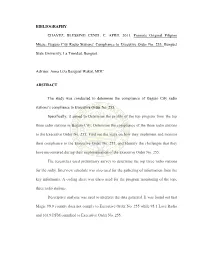 BIBLIOGRAPHY CHAVEZ, BLESSING CENEL C. APRIL 2011. Promote