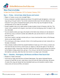 Globalrelations.Ourcuba.Com New Year's in Cuba
