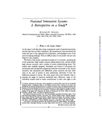 National Innovation Systems: a Retrospective on a Study*