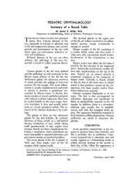 PEDIATRIC OPHTHALMOLOGY of a Round Table