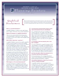 Planning Pointers JULY 2003