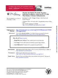 That Induce Chronic Inflammation Selection Leading to Autoreactive T