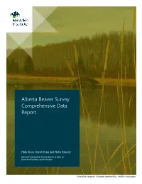Alberta Beaver Survey Comprehensive Data Report