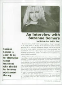 An Interview with Suzanne Somers by Richard A
