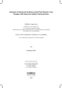Analysis of Advanced Sodium-Cooled Fast Reactor Core Designs with Improved Safety Characteristics