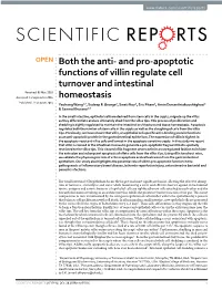 And Pro-Apoptotic Functions of Villin Regulate Cell Turnover and Intestinal