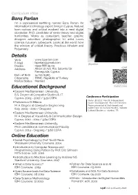 Baris Parlan CV 2020 09