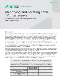 Identifying and Locating Cable TV Interference Application Note