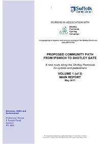 Proposed Community Path from Ipswich to Shotley Gate