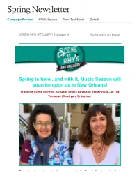 Spring Newsletter