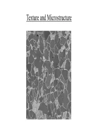 Texture and Microstructure