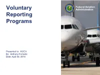 Voluntary Reporting Programs