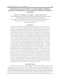 Bio-Rational Management of Armyworm (Mythimna Separata) (Lepidoptera: Noctuidae) in Chitwan Condition of Nepal