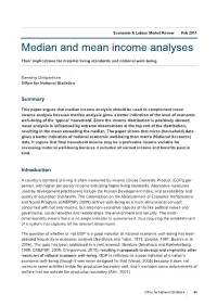 Median and Mean Income Analyses