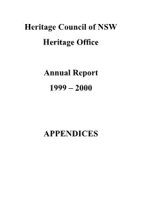 Appendices to ANNUAL REPORT 2000