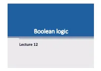 Boolean Logic