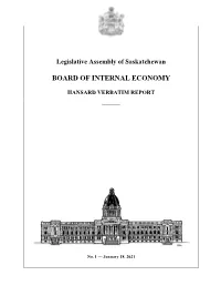 January 18, 2021 Board of Internal Economy 3 Is, If You’Re Not Timely, You’Re Not Relevant