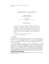 Optimizing the Number of Gates in Quantum Search