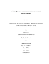 1 Metabolic Engineering of Clostridium Cellulovorans For