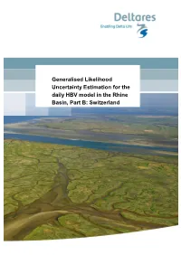 Generalised Likelihood Uncertainty Estimation for the Daily HBV Model in the Rhine Basin, Part B: Switzerland