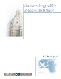 Governing with Accountability Report