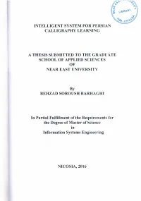 Intelligent System for Persian Calligraphy Learning a Thesis