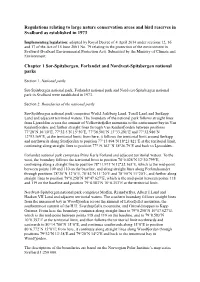 Regulations Relating to Large Nature Conservation Areas and Bird Reserves in Svalbard As Established in 1973
