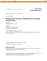 The Cases of Venedikt Erofeev, Kurt Vonnegut, and Victor Pelevin