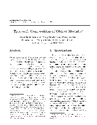 Type-Safe Composition of Object Modules*