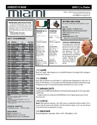 UNIVERSITY of MIAMI GAME 6 | Vs. Purdue - Page 2