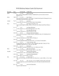 WGS Bulletin Subject Index by Keyword