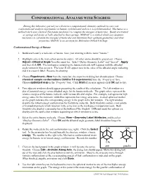 Conformational Analysis with Scigress