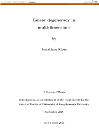 Linear Degeneracy in Multidimensions