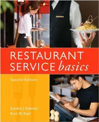 Restaurant Service Basics, Second Edition