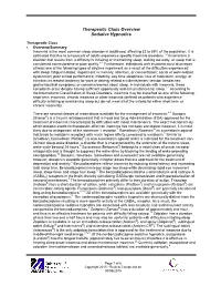 Therapeutic Class Overview Sedative Hypnotics
