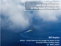 What's Wrong with the Status Quo in the South China Sea?