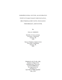 Entrepreneurial Success: an Integrative