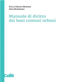 Manuale Di Diritto Dei Beni Comuni Urbani