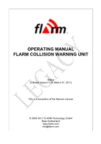 Operating Manual Flarm Collision Warning Unit