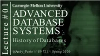 (Spring 2020) :: History of Databases