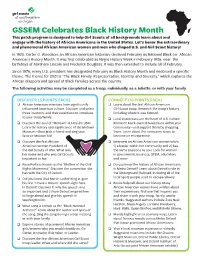 GSSEM Celebrates Black History Month Patch Program